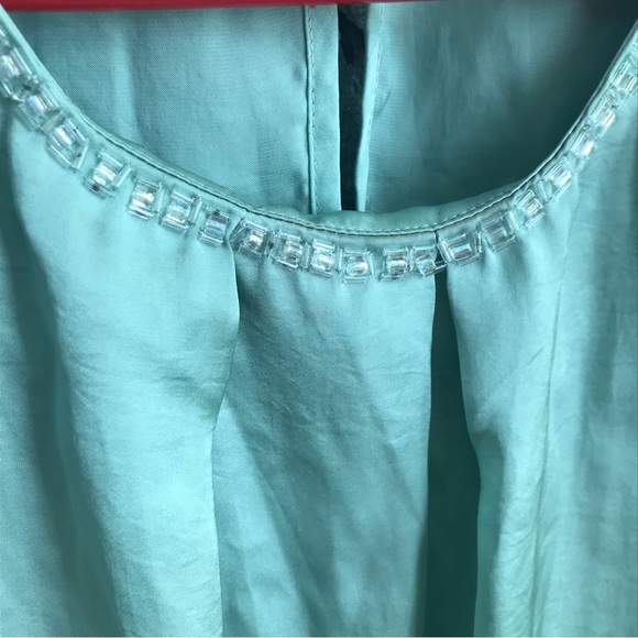 Violet & Claire jewel neck tank style blouse Mint green size 1X - Picture 5 of 12